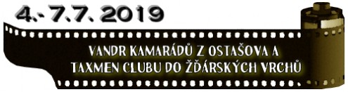 (4.-7.7. 2019) Vandr kamarádů z Ostašova a Taxmen Clubu do Žďárských vrchů